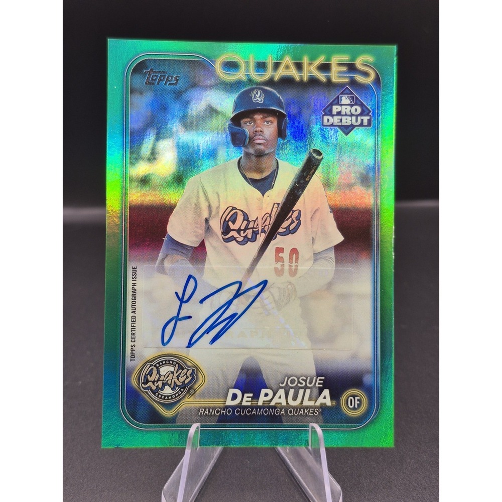 Josue De Paula 2024 Topps Pro Debut Autographs Green /99 #PD-119 Dodgers